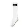 Calcetines Deportivos de Malla Finos para Niños de Primavera y Verano, Calcetines Lisos Negros y Blancos para Estudiantes, Calcetines de Algodón Peinado de Caña Media, Calcetines Largos para Bebé