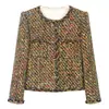 Moda Socialite Temperamento de Alto Padrão Senso de Design Casual Jaqueta Pequena Chanel W28615