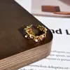 2025 Nuevo Celebridad de Internet China Vintage Dibujo de Alambre Moda Exquisito Anillo para Mujer Gradiente Chapado en Oro Esmalte Mariposa Lujo Ligero Anillo de Dedo