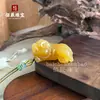 Colgante 3D del Gallo del Zodiaco de Jade Amarillo Natural, Colgante de Jade Amarillo para Hombres y Mujeres, Auspicioso Regalo de Cumpleaños que Atrae la Riqueza