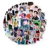 50 Pegatinas de grafiti de los hermanos de cuatro palabras de Zhang Yiyang Qianxi, para laptop, patineta, guitarra, funda de teléfono, pegatinas impermeables