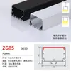 Calha de Luz de Liga de Alumínio Calha de Alumínio Embutida Linha U Luz Oculta Tira de Luz Preta Luz Linear de Teto Luz de Linha LED
