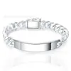 Pulseira de Corrente com Coluna Curva de Prata Beleza do Lago Oeste Joias Femininas