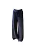 Calça de moletom feminina azul marinho para primavera e outono de 2026, estilo novo, caimento solto, fluida, casual, modeladora, cintura alta, perna reta, perna larga
