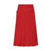 Top de chifon transfronteiriço de comércio exterior com gola franzida e mangas bufantes com detalhe de amarração + saia longa de chifon de cintura alta com amarração lateral e barra completa