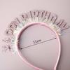 Venta al por mayor feliz cumpleaños diamante cristal diamante diadema fiesta fiesta lentejuelas láser brillante anillo para el cabello sombrero de cumpleaños