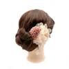 Flor de Seda con Borlas de Malla Hanfu Accesorios de Estilo Antiguo Flor para el Cabello de Mujer Tocado de Estilo Japonés Pasador de Pelo Artificial Hecho a Mano