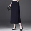 Nova Saia Jeans Longa de Peça Única Outono 2026 para Mulheres, Fashion e Elegante, Cintura Alta, Emagrecedora, Escondendo, Corte Reto, Tendência