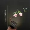 Decoração de Apresentação de Pratos de Restaurante de Hotel com Flores e Plantas, Decoração de Bandeja de Sashimi e Frutos do Mar, Guarnição de Sushi Japonês, Enfeites Criativos