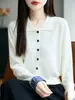 Cardigan de Tricô Fino com Gola Polo para Mulheres, Outono 2026, Versátil, Blusa Suéter em Blocos de Cor Xadrez
