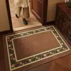 Alfombrilla de Suelo de Cuero Sintético Resistente a Manchas Fácil de Limpiar Alfombrilla para Puerta de Entrada Hogar Baño Puerta Alfombrilla Absorbente de Agua