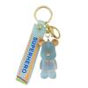 Chaveiro Urso Laço de Cristal Criativo Exquisito Casal Urso Violento Chaveiro de Carro Pingente Urso de Cristal Joia de Presente