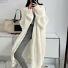 Cardigan de suéter elegante estilo coreano longo acima do joelho para mulheres, nova coleção outono e inverno, casaco de malha grosso casual solto para mulheres