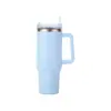 Taza Térmica de Viaje Aislada de 40 oz con Asa y Popote, Taza de Acero Inoxidable de Doble Pared al Vacío, Mantiene la Bebida Fría y Caliente, Termo para Café de Viaje