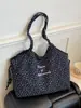 Bolsa de tela floral artística estilo coreano para mujer, bolsa de compras casual de gran capacidad, bolso de hombro versátil para el día a día