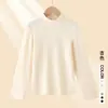 Camiseta térmica de capa base para mujer, top de otoño para niños, camiseta de manga larga sencilla para niños, ropa interior térmica con forro polar para bebé para otoño e invierno