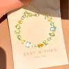 Amor de Verão~ Pulseira de Diamante Cintilante Doce de Limão Dopamina Doce Fresco Luxo Leve Exquisito Alto Padrão Versátil Acessório de Mão