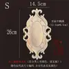 Talla de Madera Dongyang Madera Maciza Estilo Europeo Cabeza de Puerta de Madera Flor Redonda Calcomanía Decorativa Marco de Espejo de Puerta Flor de Madera Fondo Ovalado Adorno Relieve