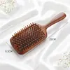 Peine de Sándalo Natural de Dragón y Fénix, Peine Masajeador con Cojín de Aire, Peine Masajeador Grabable, Peine con Cojín de Aire para Cuidado y Nutrición del Cabello