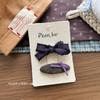 Nuevo Estilo Coreano Tela Cuadros Lazo Encaje Botón Horquilla Dulce Infantil Combinable Accesorios para el Cabello
