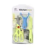 Fábrica en stock juego de cuchillos para el hogar gadget regalo traje cuchillo juego de tres piezas cuchillo para frutas pelador tijeras