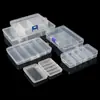 Caja de rejilla de plástico de fábrica fija para piezas de ferretería DIY multi-rejilla, caja de almacenamiento de papelería para cuentas, caja para joyas y equipo de pesca