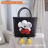 Bolso de Mano de Verano Estilo Cesta para Mujer, Nuevo Bolso Tote Tejido 2026, Bolso para Llevar Cosas Varias al Trabajo