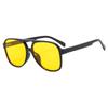 Gafas de Sol de Moda Forma de Rana Celebridad de Internet Diseño de Doble Puente Montura Grande Lentes Multicolor para Gafas de Miopía