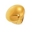 Joyería de azúcar alta textura estilo ins exagerada grande lisa patrón romano fundición digital anillo PVD retención de color oro real