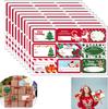 Paquete de 10 hojas de pegatinas adhesivas para decoración navideña, regalo, etiquetas adhesivas