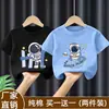 Camiseta Infantil de Manga Curta 2026 Verão Novo Estilo de Moda Tops Casuais Estilosos para Meninos Camiseta 100% Algodão