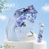 Venta al por mayor del fabricante, nuevo modelo 2026, paraguas manual impreso de alto valor para lluvia y sol, protección solar y protección UV