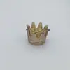 Plato de Almacenamiento de Joyería Estilo Europeo, Candelabro de Vidrio con Corona Colorida en Relieve, Cenicero Creativo para Guardar Adornos Pequeños