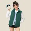 Chaleco exterior de caparazón blando para otoño e invierno para hombres y mujeres, a prueba de viento e impermeable, forrado de forro polar, cálido, cárdigan sin mangas