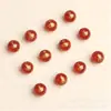 Productos Nuo Xin al por mayor ágata roja natural dorado cuentas redondas semiacabadas 12 signos del zodíaco cuentas sueltas material de cuentas para DIY
