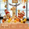 Decoraciones de Cumpleaños Temáticas de la Estrella del Libro Rojo para el Primer Cumpleaños del Bebé, Celebración del Mes Completo, de los Cien Días y Suministros para la Ceremonia del Primer Cumpleaños, Banderines y Decoraciones Colgantes