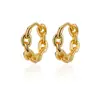 Pendientes de Oro de 18K Elegantes Transfronterizos Lujo Accesible Europeos y Americanos de Gama Alta Versátiles Simples para Piercing de Oreja para Mujeres Fabricante Mayorista