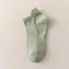 Calcetines Tobilleros de Malla de Algodón Puro Finos para Mujer Zhuji, Antibacterianos, Resistentes al Olor, Absorbentes del Sudor, Transpirables, Calcetines Cortos