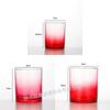 Copo de vidro fosco colorido para velas, ideal para aromaterapia, com tampa de madeira.