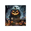 Banner de Porta de Garagem Halloween Amazon Transfronteiriço Decoração de Festa de Halloween Tecido de Fundo Atmosfera Tapeçaria