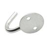Gancho pequeño para ropa de fondo redondo de acero inoxidable estilo europeo para baño, gancho individual sólido para la parte trasera de la puerta de cocina/baño, gancho brillante para ropa, individual