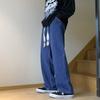 Pantalones vaqueros rectos y holgados para hombre, pantalones anchos de pierna ancha para niño, marca de moda urbana, primavera y otoño 2023, nuevos pantalones casuales