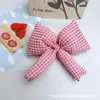 Tecido de Algodão Preenchido com Algodão Laço Xadrez Acessórios de Cabelo Jk Menina Bonita Presilha Acessórios DIY Sapatos Meias Roupas e Decoração de Chapéu