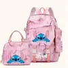 Nueva Mochila Estudiante Stitch para la Temporada de Regreso a Clases Ligera y que Reduce la Carga Gran Capacidad para Grados 1-6 Niños y Niñas Bolso de Hombro