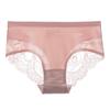 Nova Roupa Íntima Feminina Sem Costura de Seda Gelo Perolada Respirável Cintura Média Quadril Vazado Sexy Roupa Íntima Fabricantes de Renda Feminina