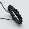 Pulsera de cuero multicapa simple retro europea y americana, pulsera de cuero tejida con personalidad para hombres, pulsera de moda con personalidad