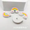 Sol Luna Estrella Arcoíris Nube Flor Dibujo Animado Joyería de Resina DIY Pegamento Crema Accesorios para Funda de Teléfono Móvil Material