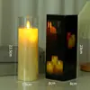 Vela Digital LED de Vidrio Simulado Luz de Llama Oscilante Romántica para el Hogar, Fiesta de Navidad, Accesorios de Ambiente, Adornos