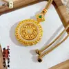 Loja de Ouro Mesmo Estilo Alta Retenção de Cor Dourado Areia Diamante Bússola de Oito Tesouros Giratória Novo Artefato de Oito Tesouros Pingente Giratório
