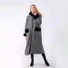 Robe com Capuz e Capa Estola Forrada com Fleece, Capa Elegante de Alta Qualidade, Cardigã de Tricô de Pelo de Coelho Rex, Imitação de Visom